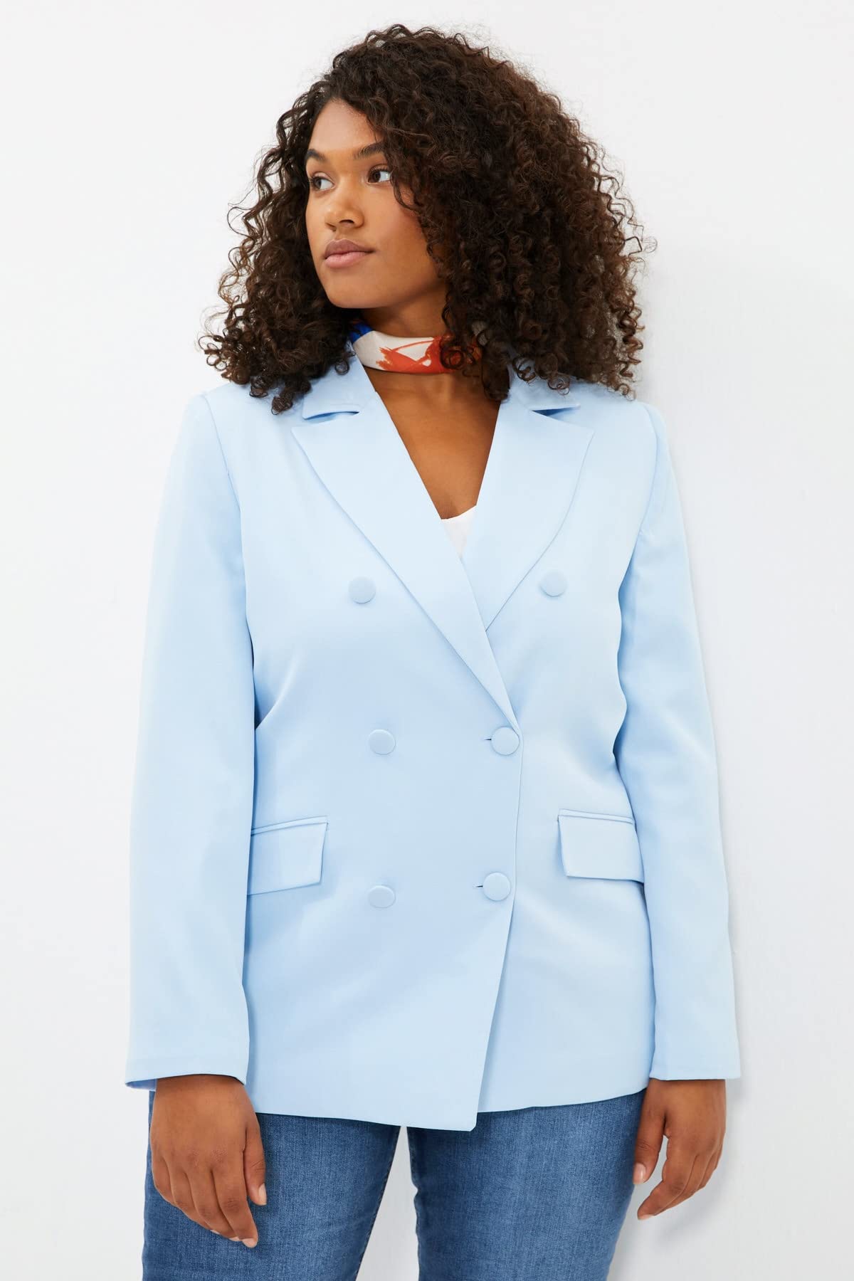 Trendyol Veste Blazer avec Boutons Verts Trendyol Green Button Veste Blazer Détail Vert Femme