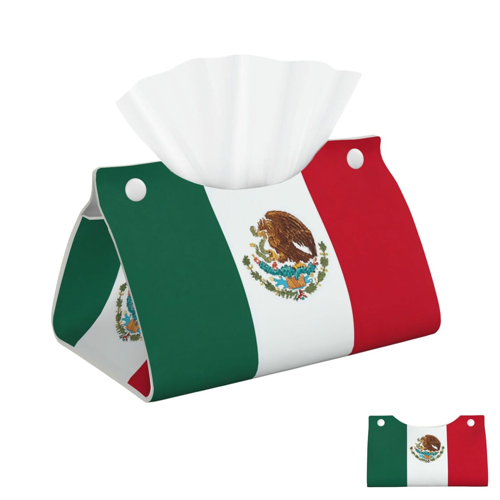 Flag of Mexico Tissue Box Cover Square Cube Boxes