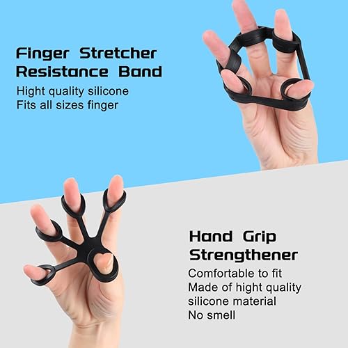 Miniatura 5 de Paquete de 8 fortalecedores de agarre de mano con contador, entrenador de fuerza Hesento Grip, fortalecedor de antebrazo de mano ajustable,