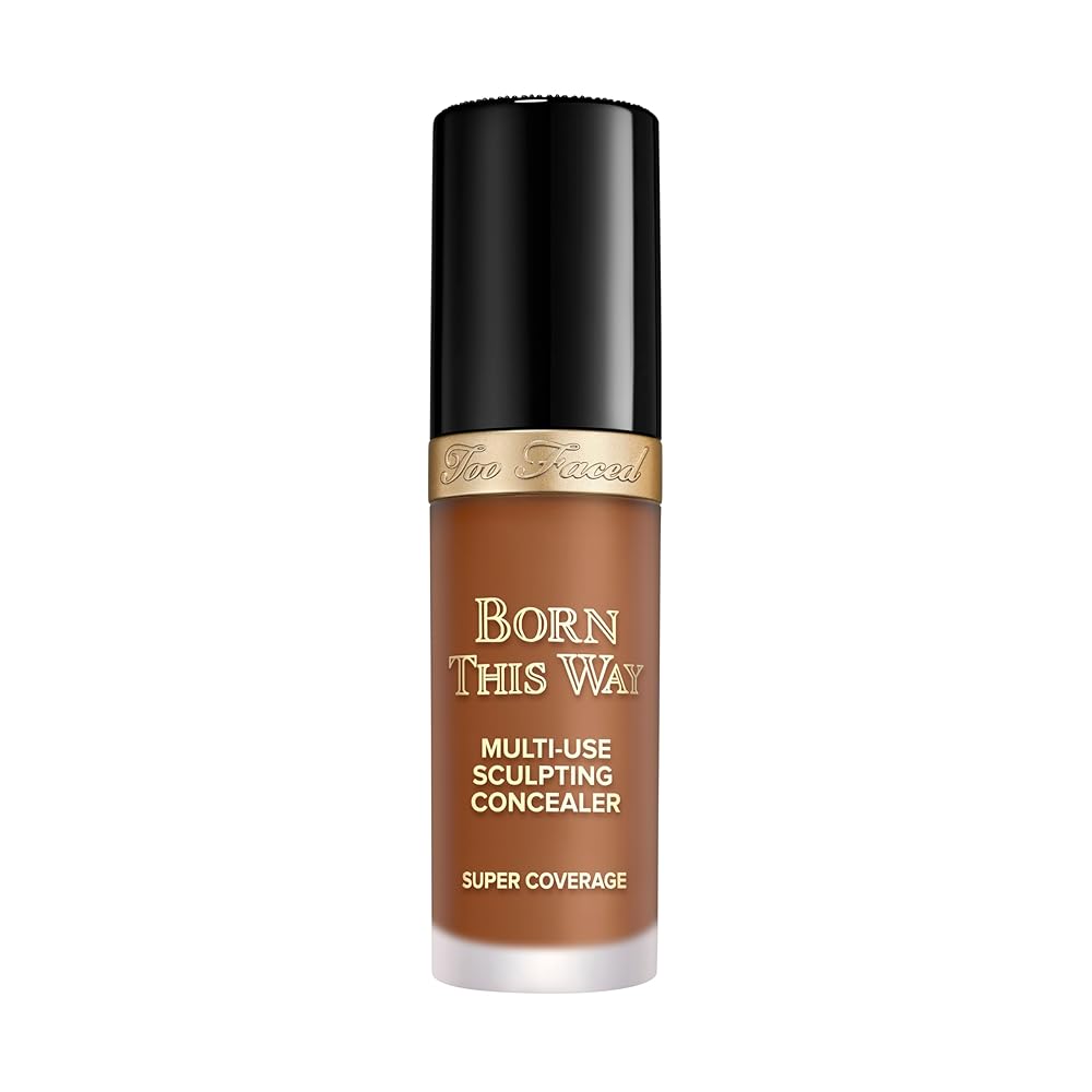 Too Faced Born This Way Super Coverage Multi-Use Concealer | Full Coverage, Non-Comedogenic, Oil Free + Long Lasting Concealer | Hyaluronic Acid, Coconut Water + Alpine Rose | 0.45 Fl Oz, Maple