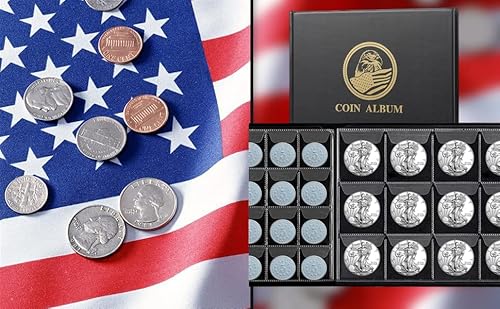 Mudor Coin Collection Holder Book For Collectors, Coin Collecting Storage Album Organizer Supplies For Dime,Cent,Nickel,Quarter, Half Dollar, Silver Dollar Coins #TOP2