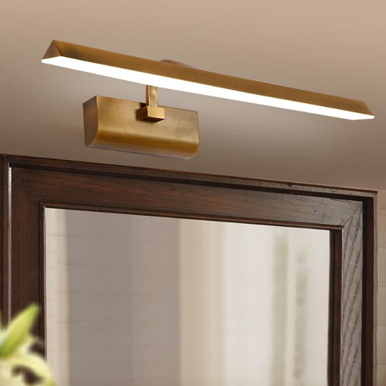 Nowoczesna lampa łazienkowa – wodoodporna, przeciwmgielna, z oświetleniem LED – do makijażu i golenia (wbudowane światło)(Warm Light,60cm)