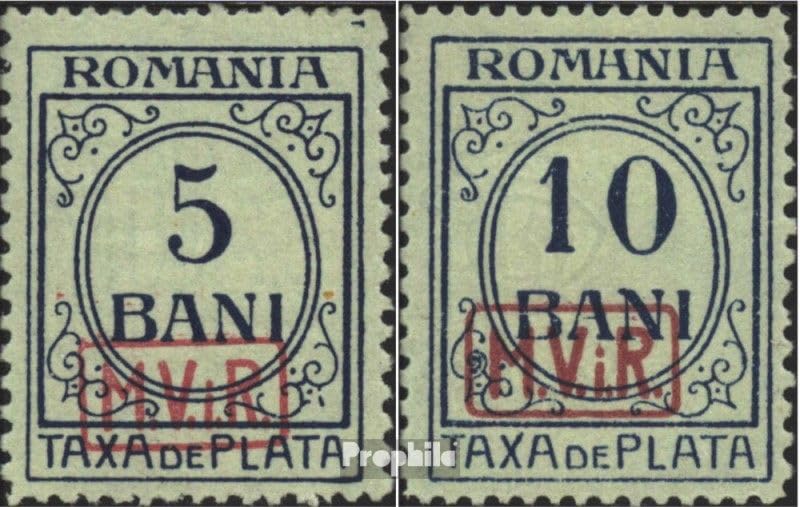 Sellos Alemania administración militar Rumanía 1918 Prophila p6-P7 completa