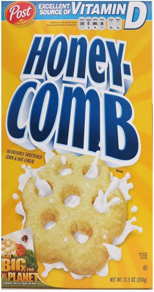 Post Honeycomb Cereal, 12.5-Ounce Boxes (Pack of 4) by Honey Bunches