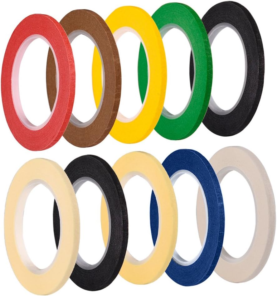 Kuuqa 10 Rolls Whiteboard Tape 3mm Width Graphic Tape Charts Tapes