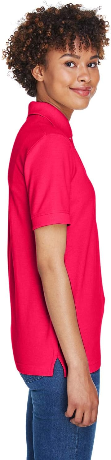 8541 UC LADIES WHISPER PIQUE POLO RED L
