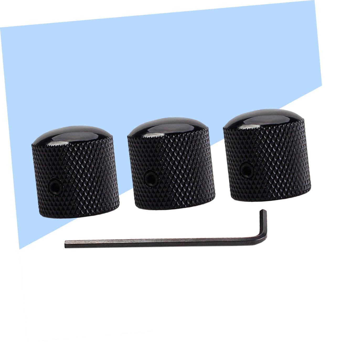 GOOHOCHY Black Knobs Volume Tone Control 3pcs Replacement Knobs for Bass Guitar Electric Guitar