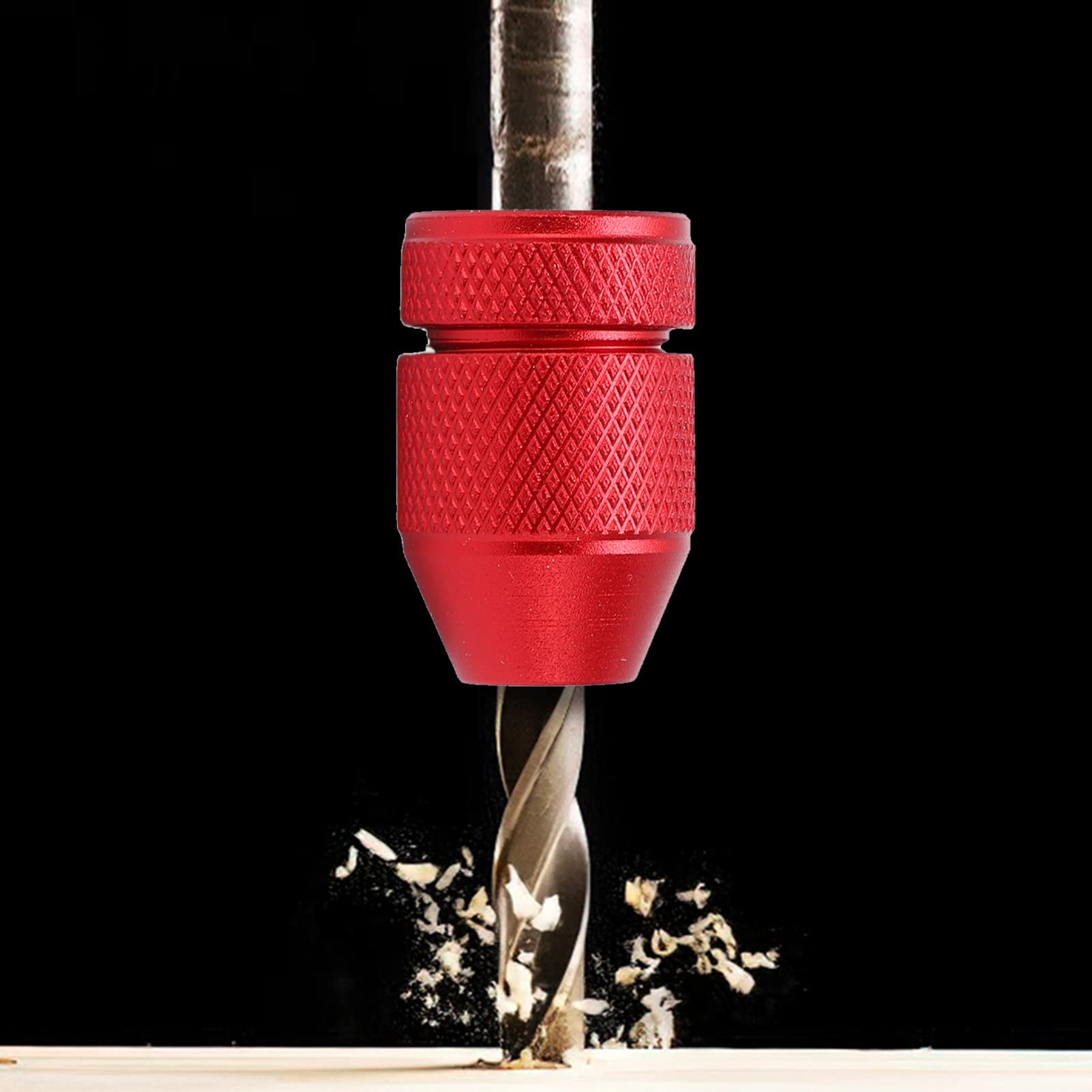 Regulowany kołnierz ograniczający głębokość wiercenia, aluminiowy stopowy ogranicznik głębokości wiertła do drewna, zakres stosowania 5/64"-3/16"(1-5mm), ogranicznik głębokości wiercenia dla wierteł