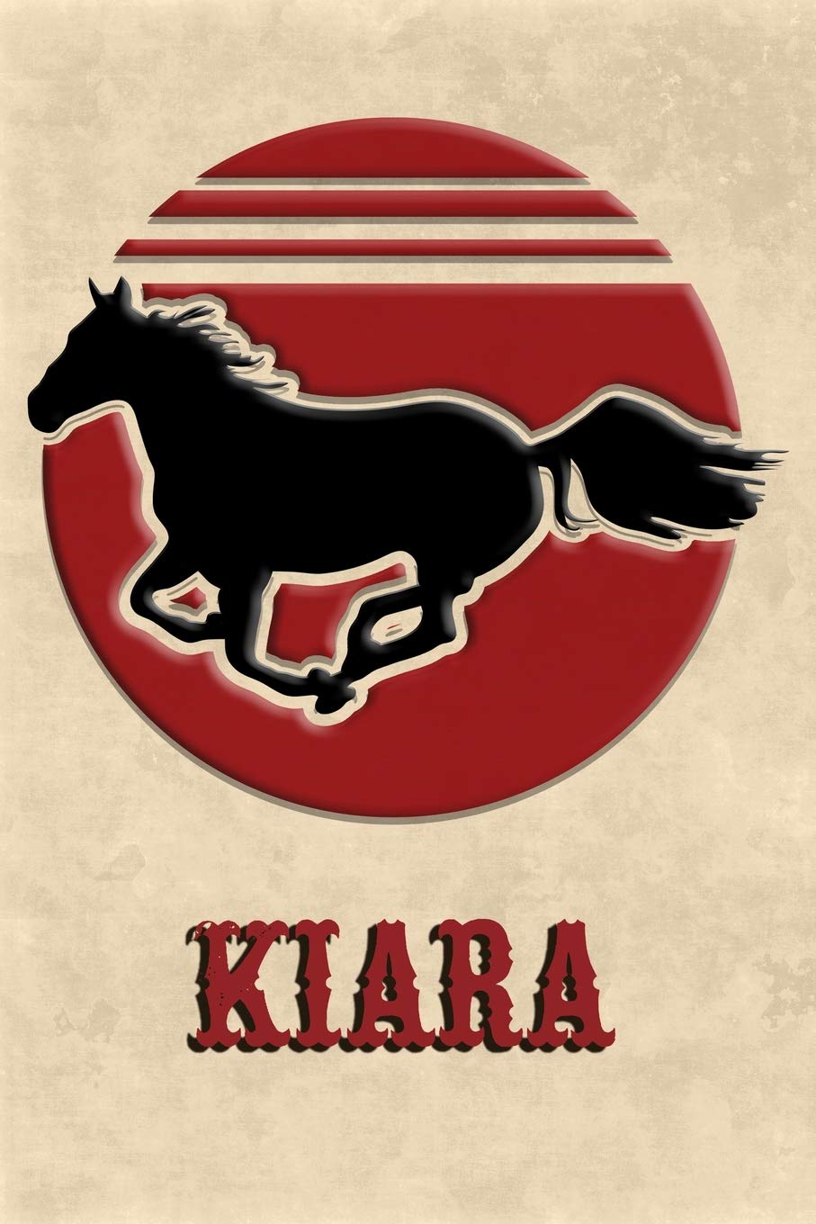 Wild Horse Lined Notebook: Kiara: College Ruled | Composition Book | Diary | Lined Journal