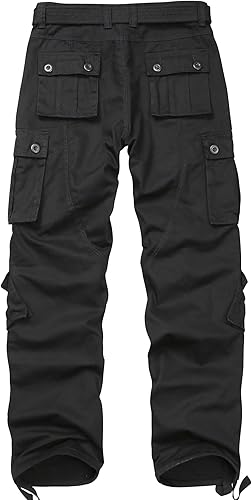 Miniatura 10 de TRGPSG Pantalones cargo para mujer pantalones deportivos de cintura elástica tipo cargo pantalones de camuflaje Techwear con 8 bolsillos