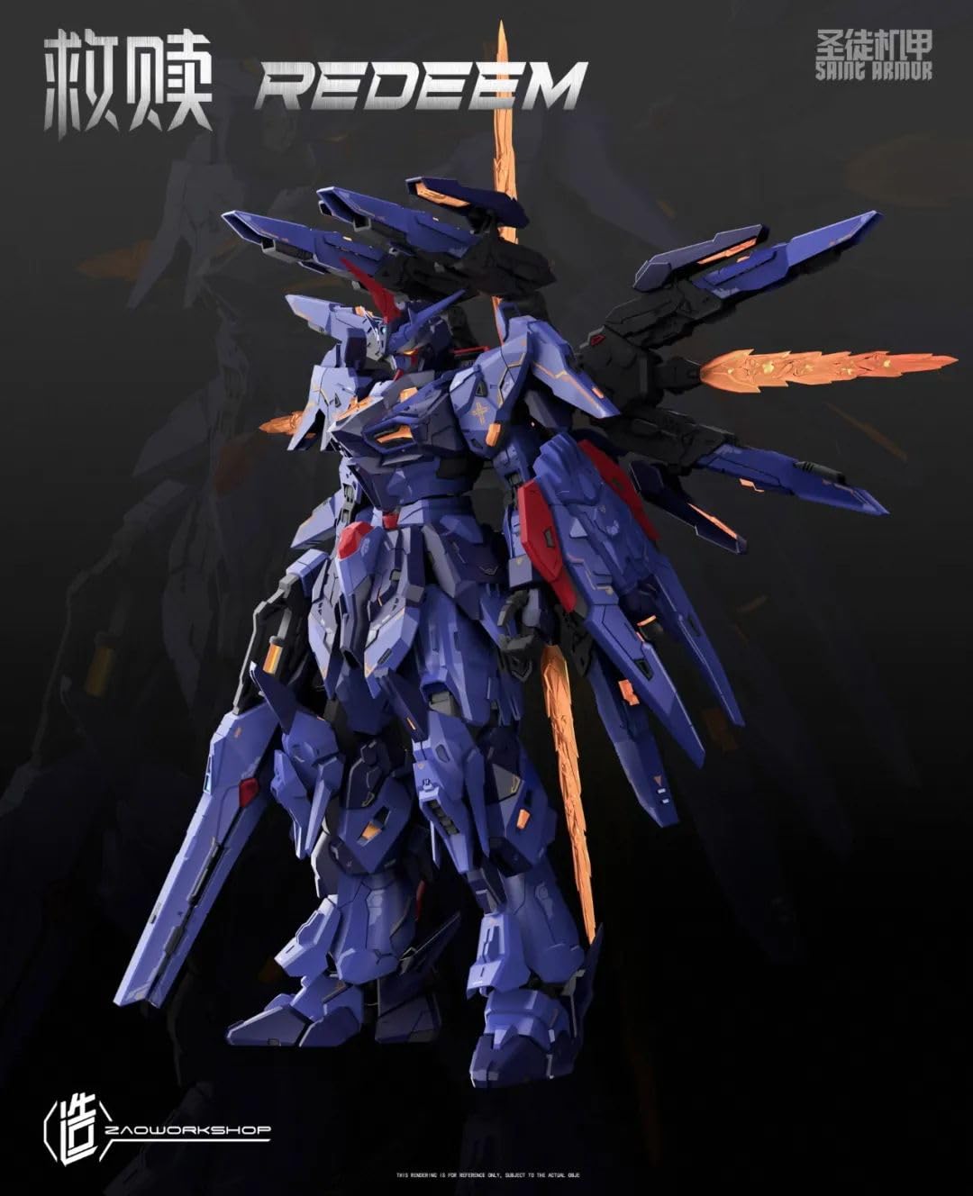 ZAOWORKSHOP Scala 1:100 Saint Armor REDEEM Kit di modellini in plastica Modello Mecha