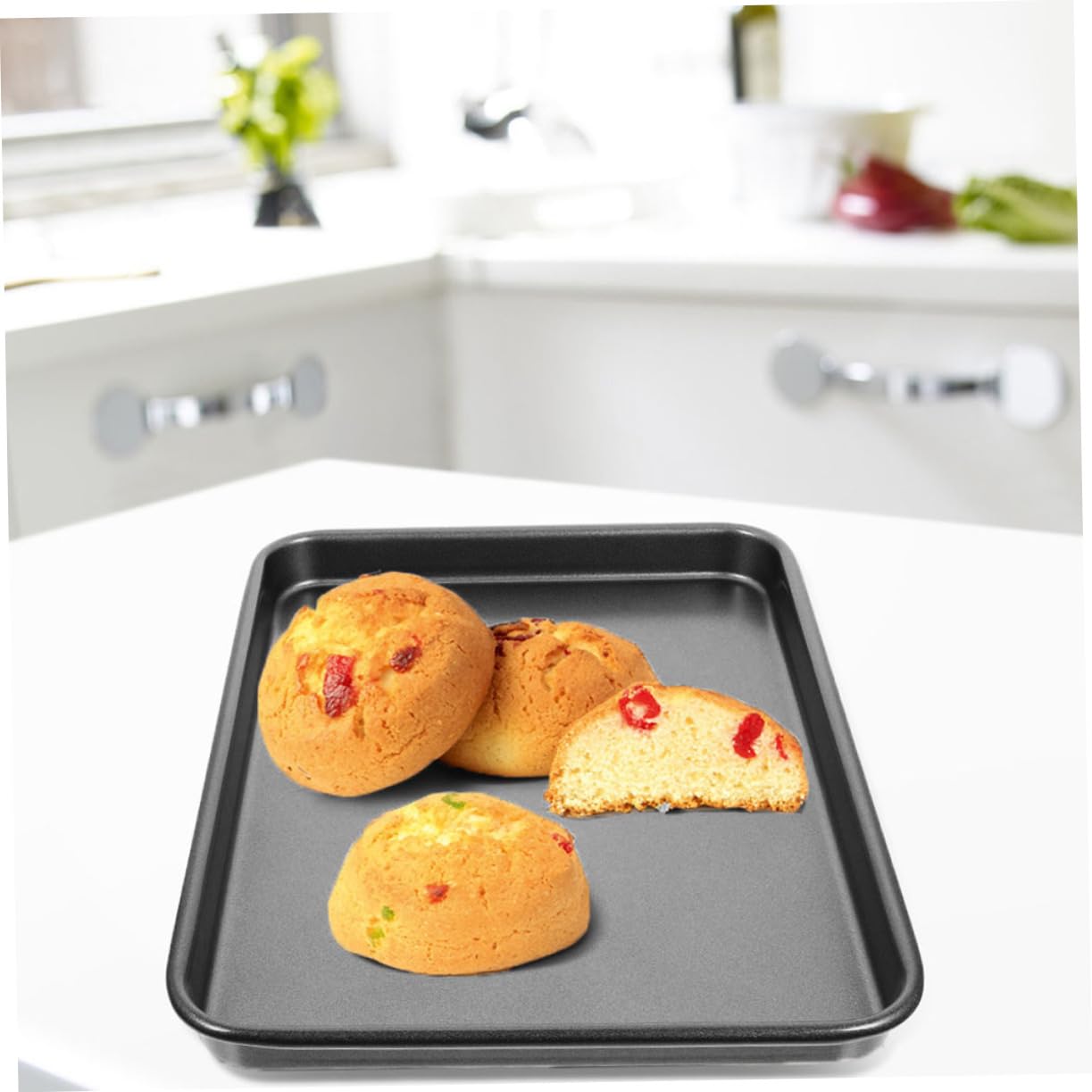 Set di 2 Teglie da Forno Rettangolari Antiaderenti Nere