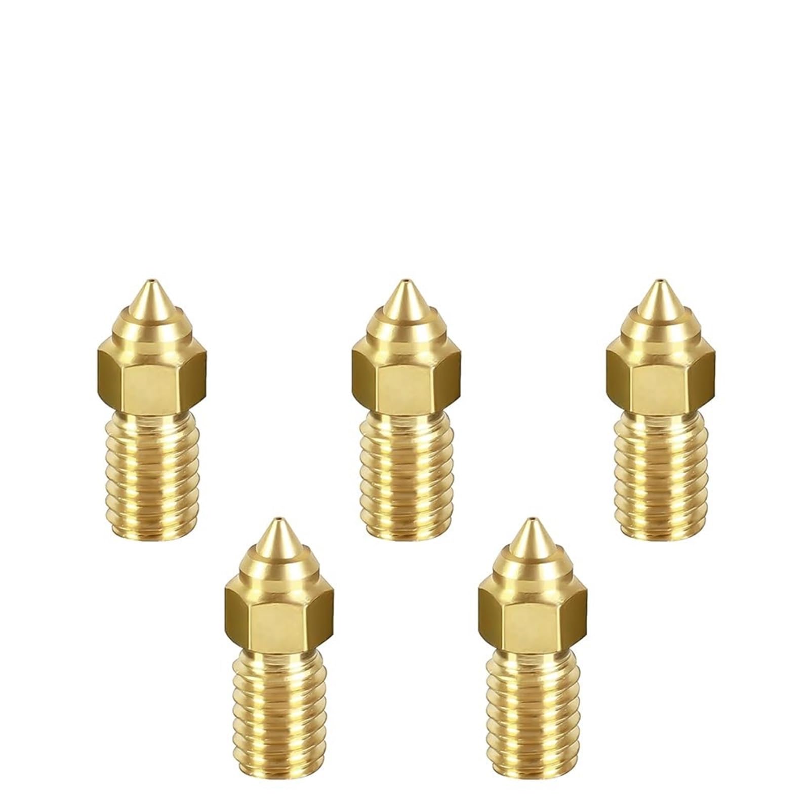 Für Creality Ender 3 V3 SE Düsen, Hochgeschwindigkeits-Messing-Düsen, Hotend-Extruderdüse für Ender 5 S1 für Ender 7 3D-Drucker (5 Stück, 0,6 mm)