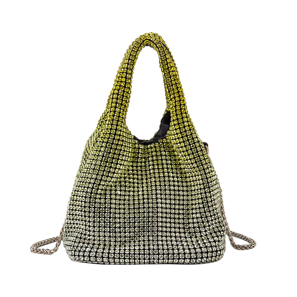 Torebka z kryształu górskiego Błyszcząca torba typu worek Diamentowe torebki dla kobiet Wieczór Studniówka Rhinestone Torebka Hobo Bag Ślub