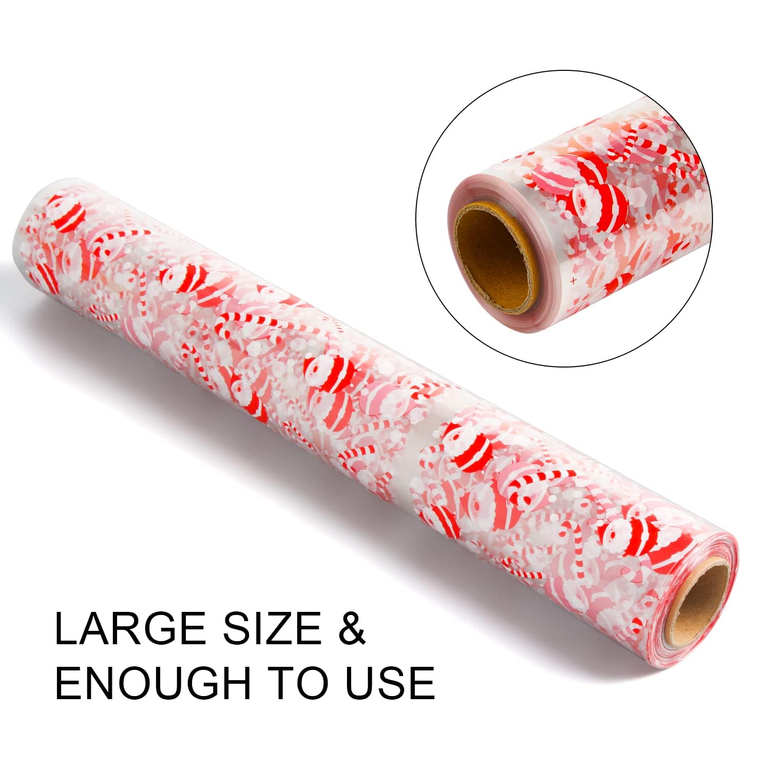 Cellophane per Imballaggio, 80 CM x 30 M Carta Trasparente per