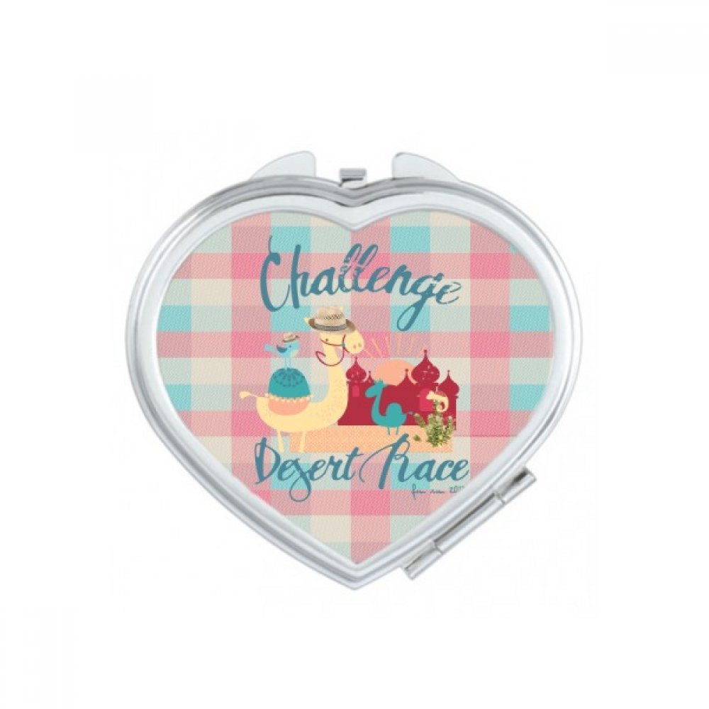 Miroir de poche compact motif éléphant mignon et nuage dessin animé pour maquillage