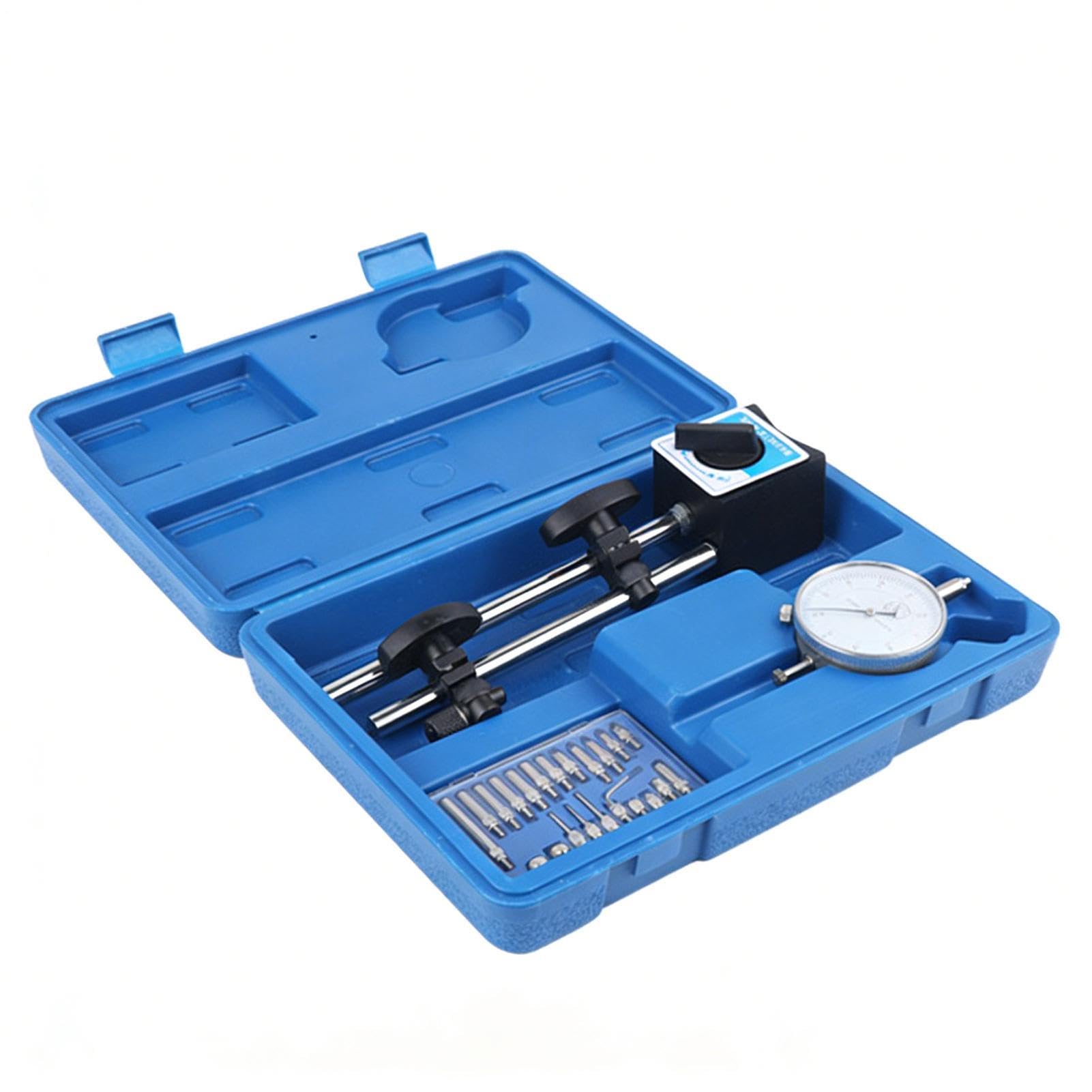 Reloj de medición- | Medidor imperial de 0-1 pulgadas con base magnética, instrumento de medición de precisión para alineación de tornos, carpintería, inspección automotriz, laboratorio de taller y