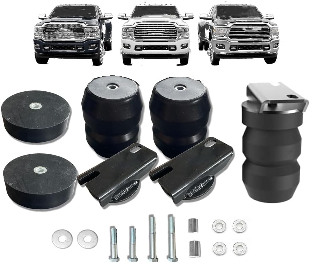 DR3500CA Rear Suspension Enhance Rubber Helper Spring Kit Compatible with 2003-2024 Dodge Ram 3500 RWD 4WD Bumper Stop/Cushions Up to 8600 lbs Load Capacity