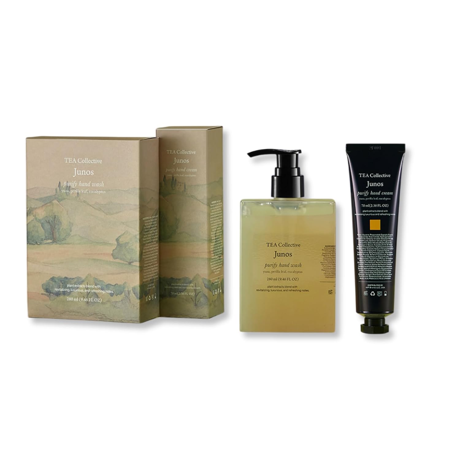 Junos Hand Care Duo – Hand Wash & Hand Cream | Moisturizing & Gentle with Herbal Citrus Scent | Korean Skincare Gift Set | Father's Day Edition