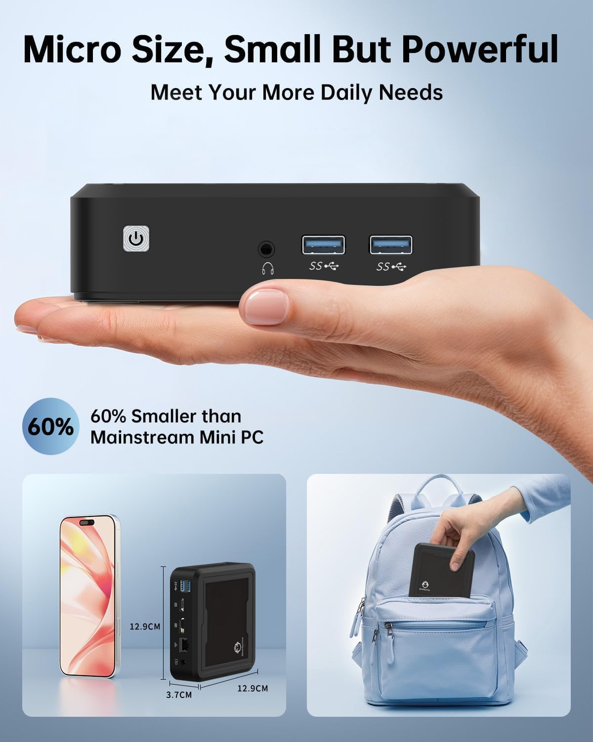 GenMachine Mini PC Compact Size