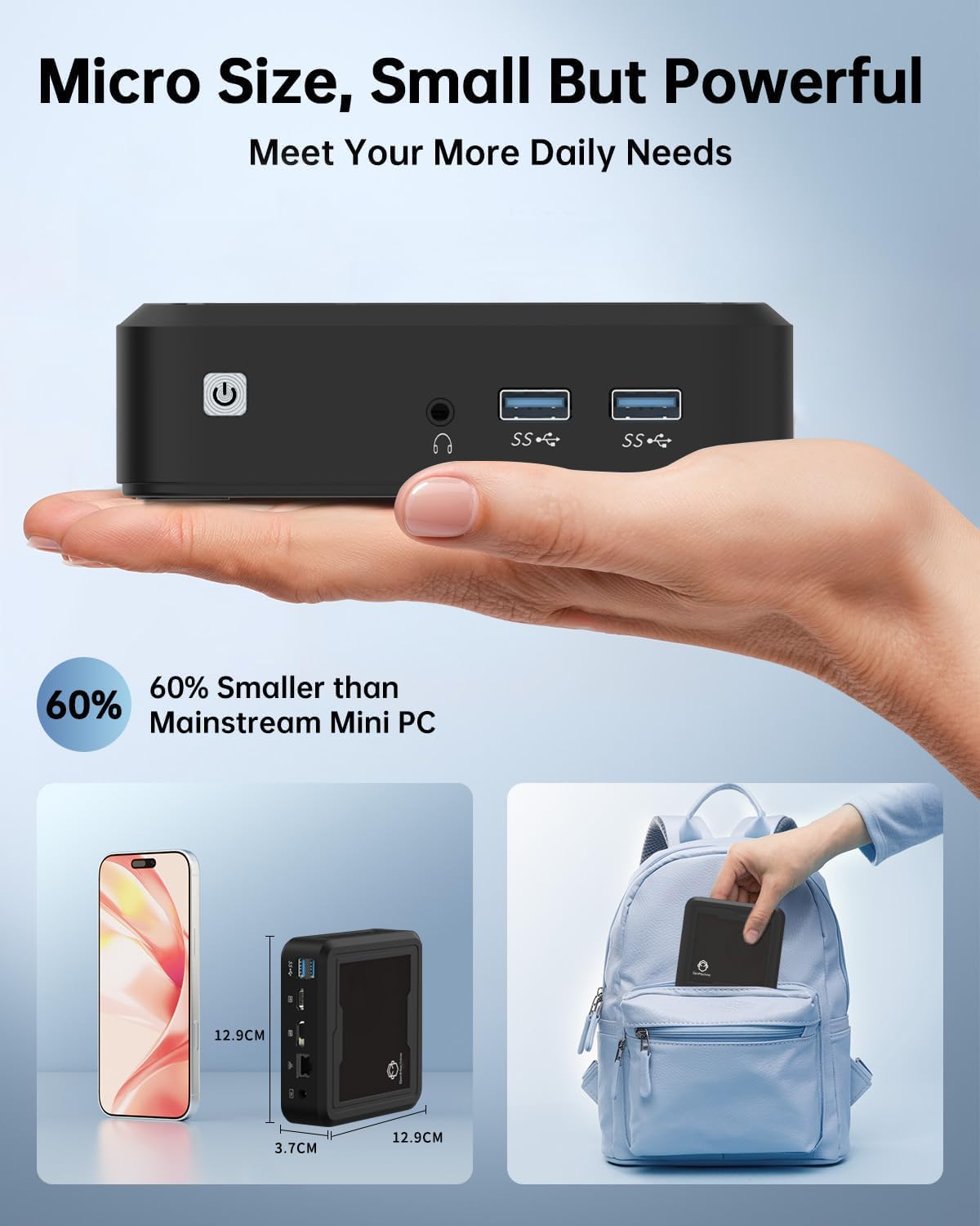 Amazon.co.jp: GenMachine Mini PC、AMD Ryzen 3 2200U ミニ
