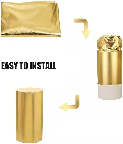 Miniatura 5 de Cubiertas de cilindro para fiestas, fundas de pedestal cilíndrico, cubiertas de bronce para mesas cilíndricas de decoración de fiestas para