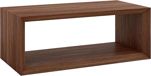 Miniatura 10 de Henn&Hart Mesa auxiliar rectangular de madera de 48 pulgadas con estante de almacenamiento abierto para sala de estar, sala familiar u oficina,