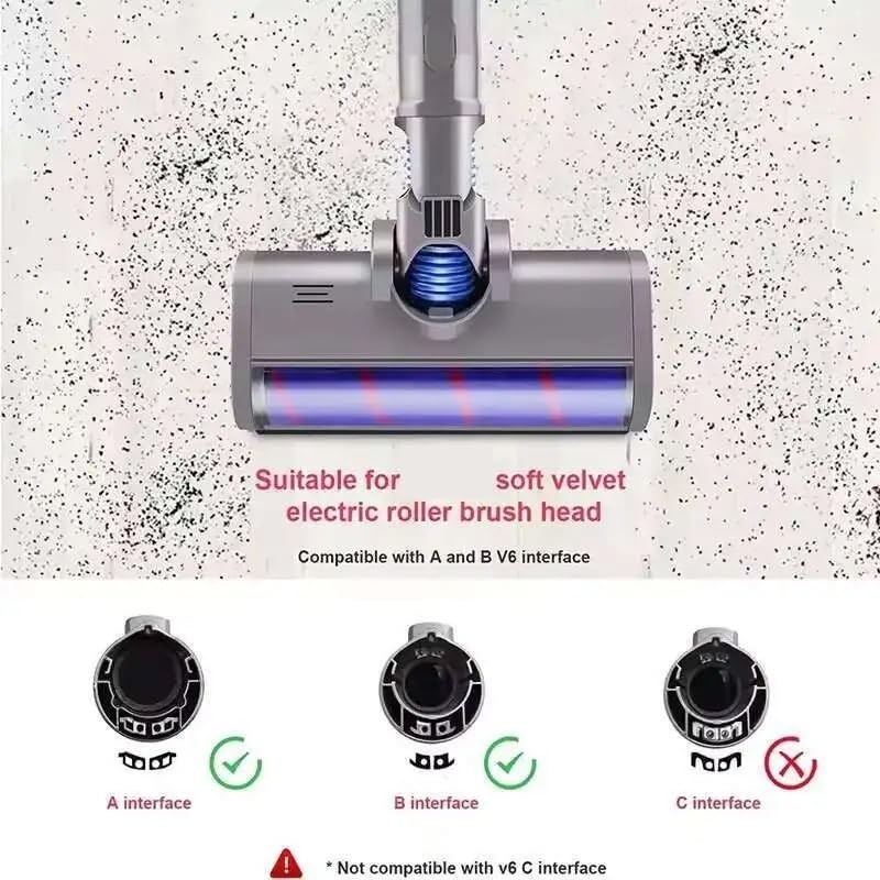 Cabezal de cepillo for piso, Compatible con Dyson, V6 DC45 DC58 DC61 | Reemplazo de cepillo de suelo con cabezal de rodillo barredor suave for aspiradora DC62 DC74