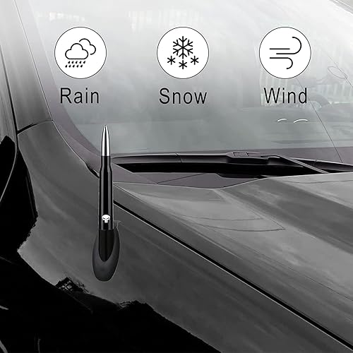 Miniatura 2 de Pack-1 - Antena tipo bala para automóvil, poste de antena de calavera de 5.4 pulgadas para GM Chevy Silverado 1500 2500 3500 HD Avalanche GMC Sierra