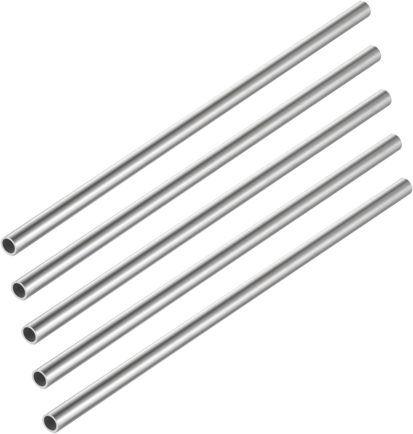 Eowpower 5 Pieces 304 Stainless Steel Round Capillary Metal Tube Tubing Pipe 1/4 inch X 5.35 mm, OD x ID Length 300 mm