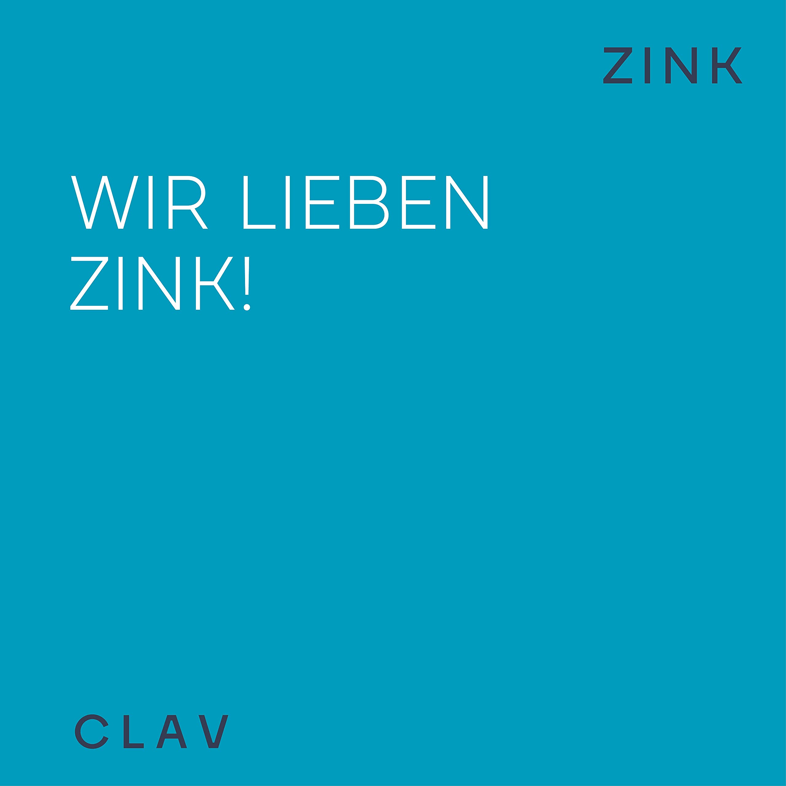 CLAV® Zink 25mg, Premium Bisglycinat hochdosiert, 540 Vegane Tabletten