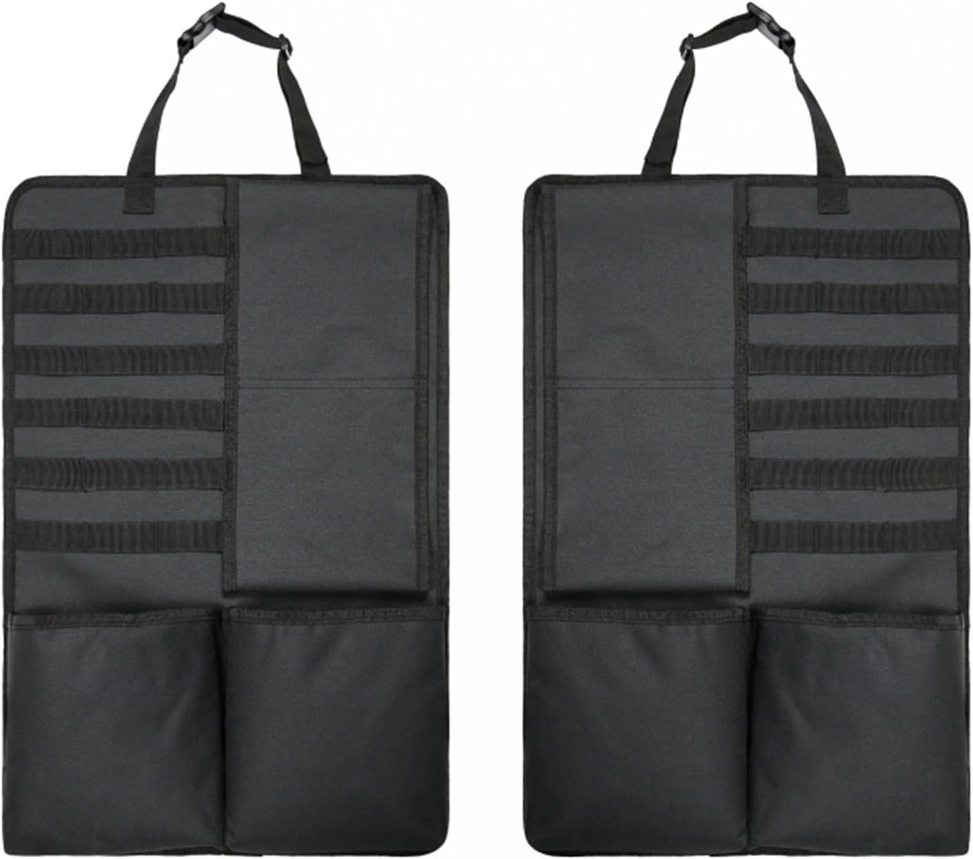 2Pcs Car Seat Back Organizer, Gun Holder Panel Accessories, Vehicle Seatback Rear Storage Cover Protector for Rifle Hunting Universal, Fit SUV Truck MPV Pickup