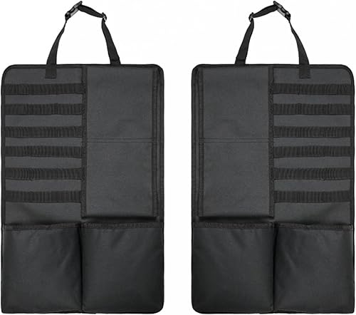 Miniatura 8 de 2 organizadores de respaldo de asiento de automóvil, accesorios de panel de soporte de arma, cubierta de almacenamiento trasera para asiento trasero
