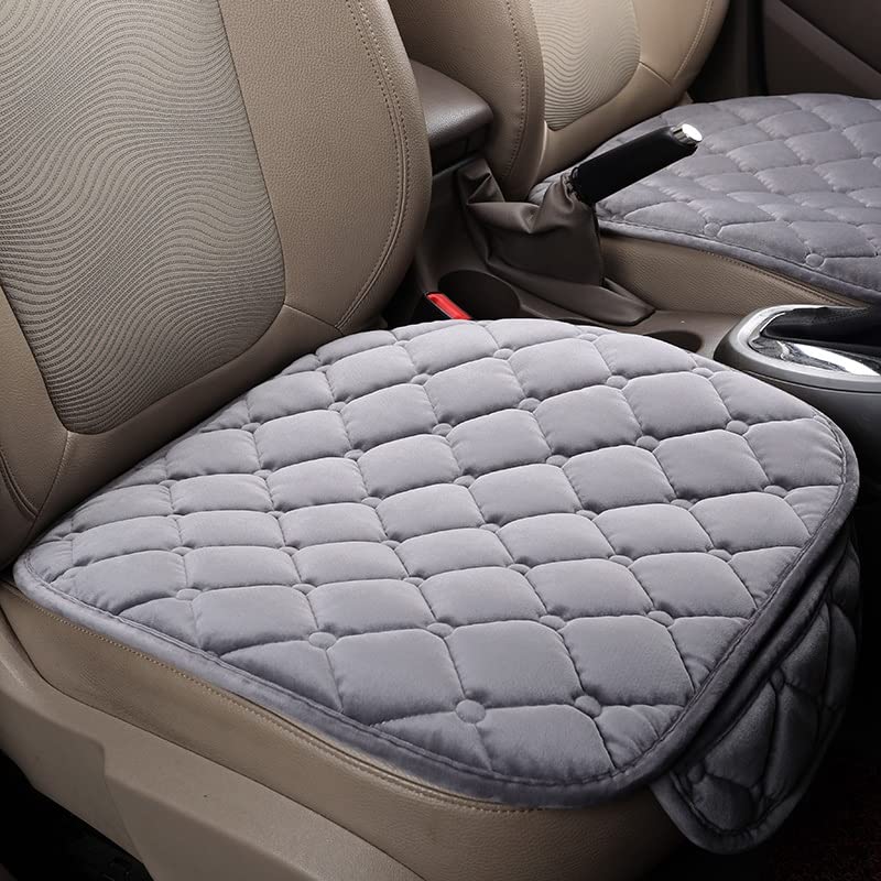 Seggiolino Auto Pad Protezione Coprisedile per Auto Anteriore Posteriore Tessuto Floccato Cuscino per Seggiolino Auto Protezione Tappetino Universale (Color : 1 Set Gray)