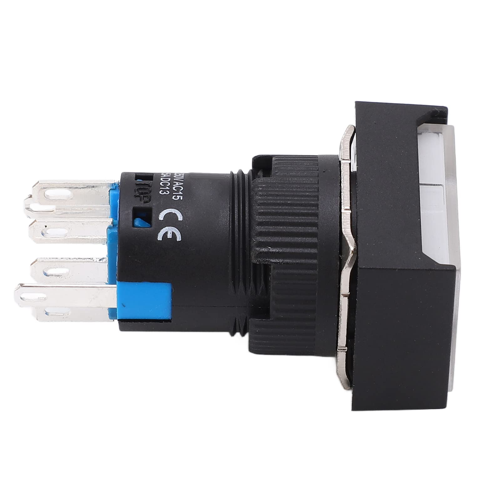 Juego de interruptores pulsadores |25 unidades CA/CC 24 V 5 A con indicador luminoso |Interruptor de control industrial para equipos, máquinas y circuitos |Material ABS, 1 millón