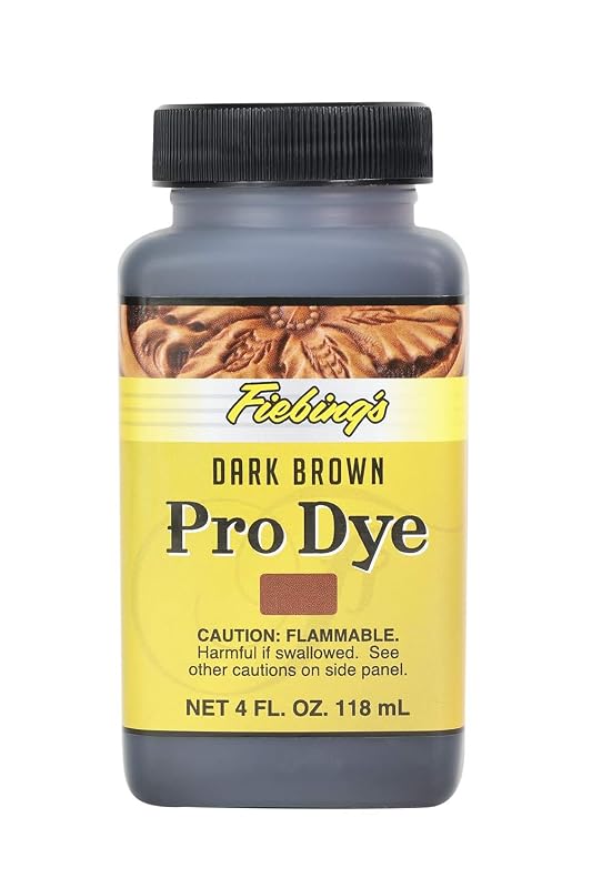 Tinta para Couro Fiebing's Pro Dye à Base de Álcool Marrom Escuro, 120 mL
