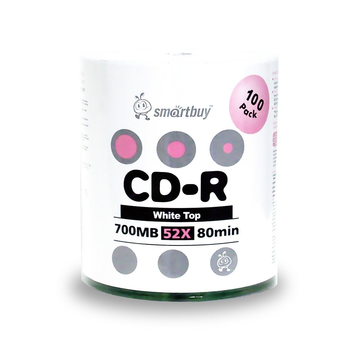 Smart Buy White Top CD-R 200 Pack 700mb 52x Blank Recordable Discs 200 Disc 200pk-image-32