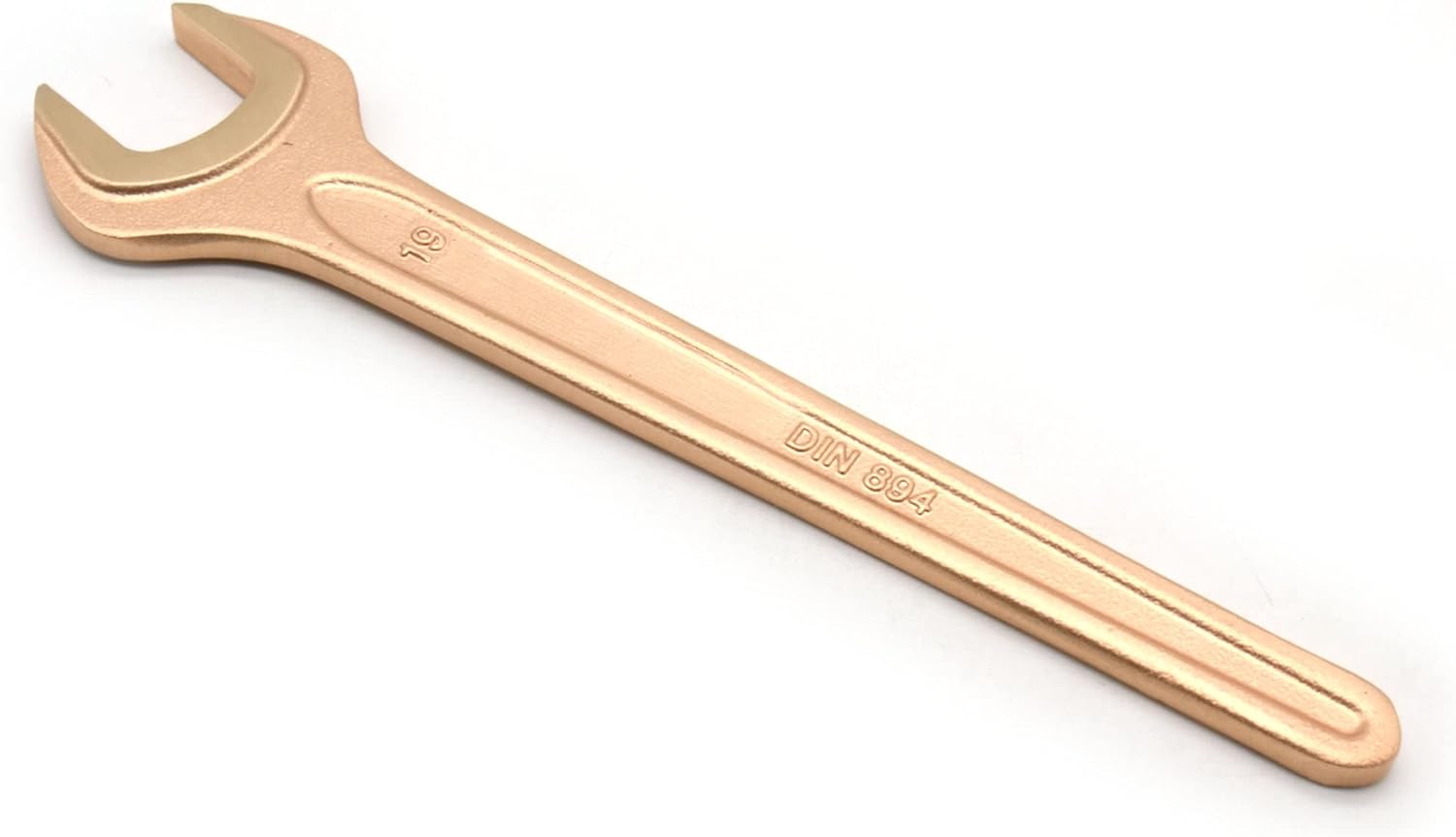 TMAX Non Sparking Open End Wrench Single Head of 46mm (1-13/16 Inch), Length 375mm (14-49/64 Inch), Aluminum Bronze Copper, Spark Free Safety, Non-Magnetic and Corrosion-Resistant