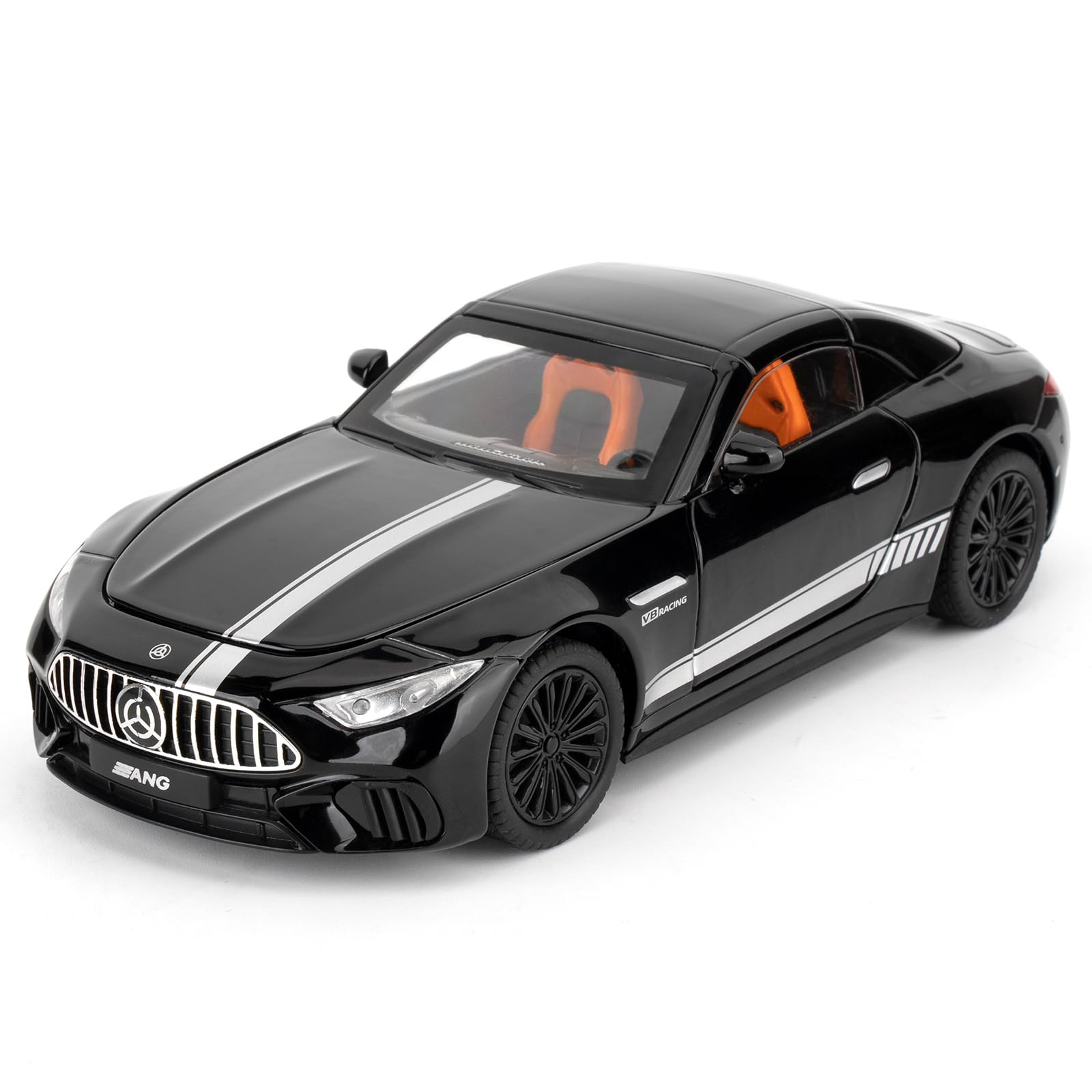 imtfzct Mercedes-Benz SL63 Toy car, 1:22 scale Model Car, Toy Car with Sound, Light and Pullback Function, Opening Door