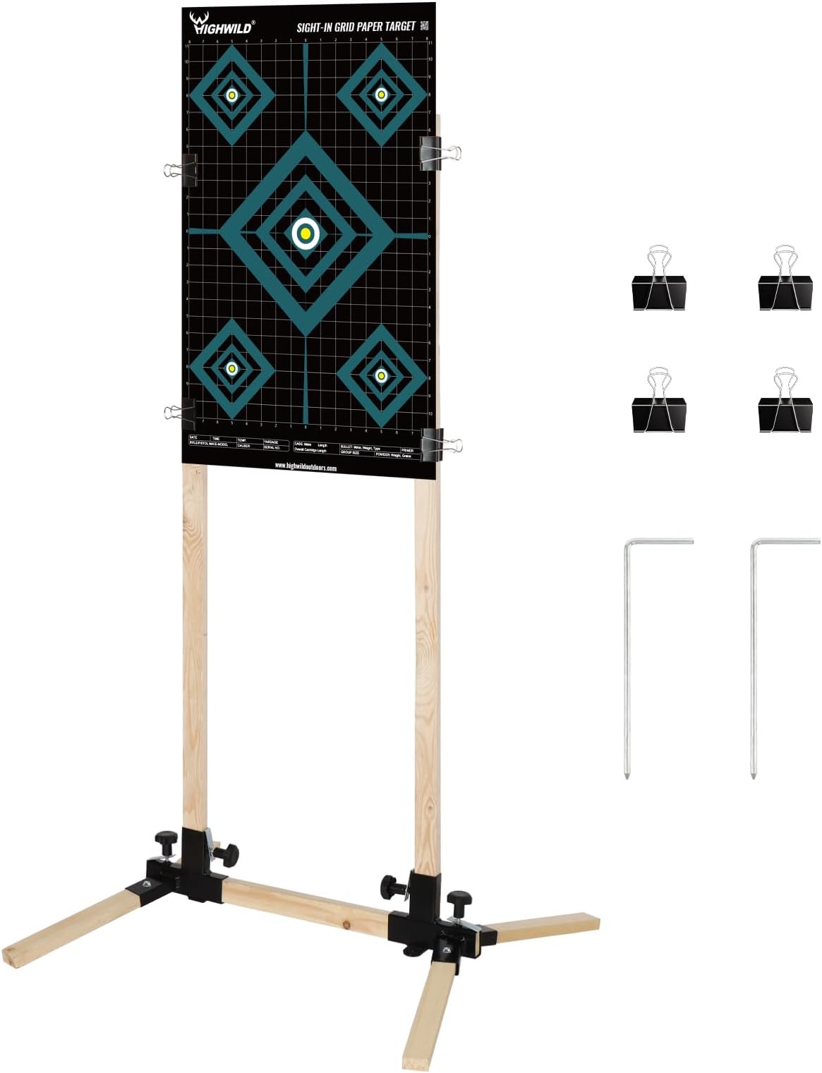 Highwild Adjustable Target Stand Base for Paper Shooting Targets Cardboard - USPSA/IPSC - IDPA Practice