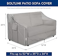Vista 2 de Funda para sofá de patio, 52 pulgadas de ancho x 35 pulgadas de profundidad x 34 pulgadas de alto