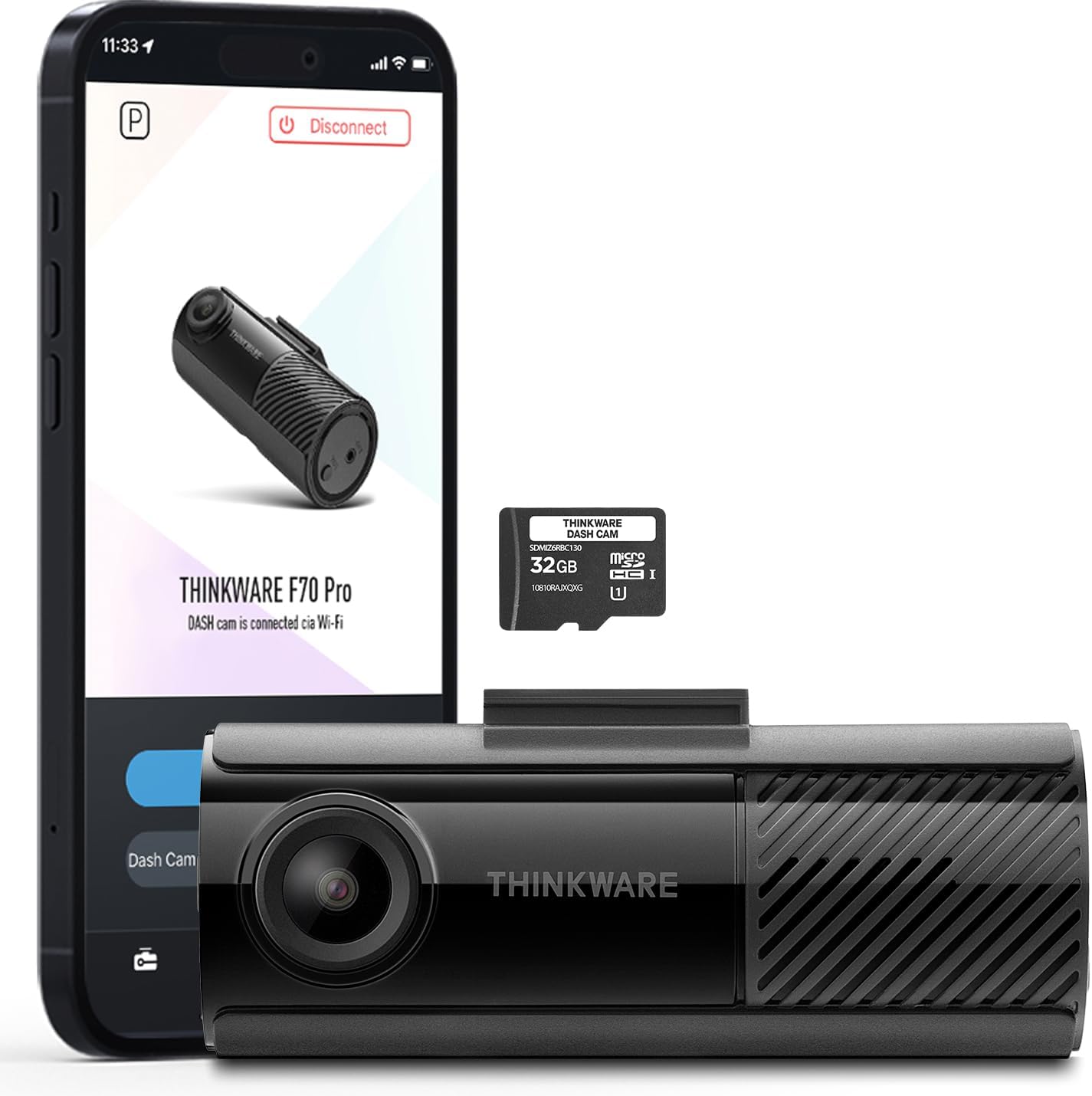 THINKWARE F70 PRO Dash Cam 1080P Full HD WiFi Dashcam for Car Camera 32GB Night Vision G-Sensor Buffered Parking Mode