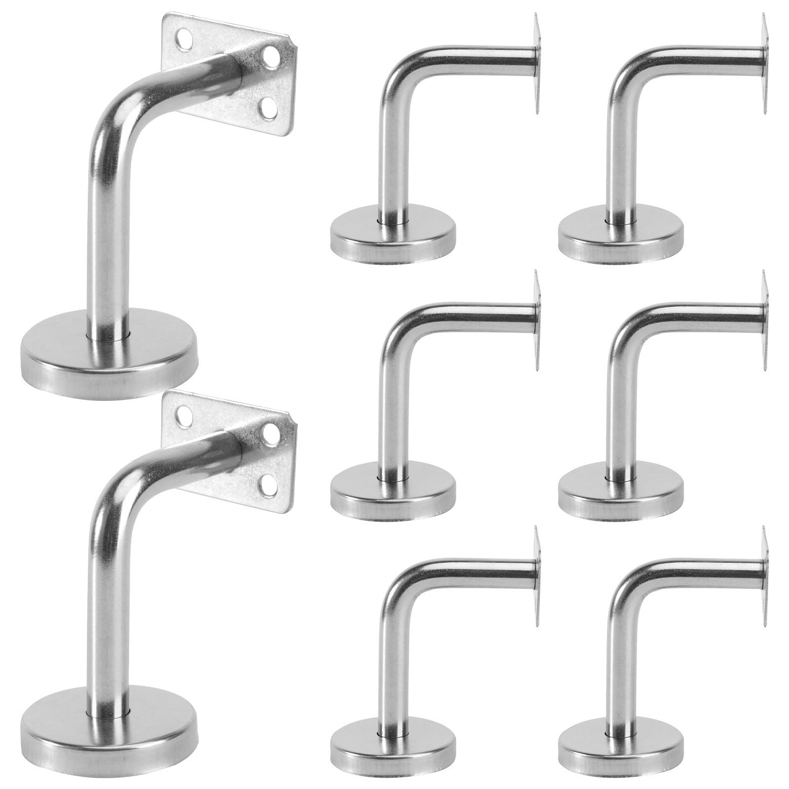 Soporte de acero inoxidable para barandilla NUOBESTY: elegancia modular color plata