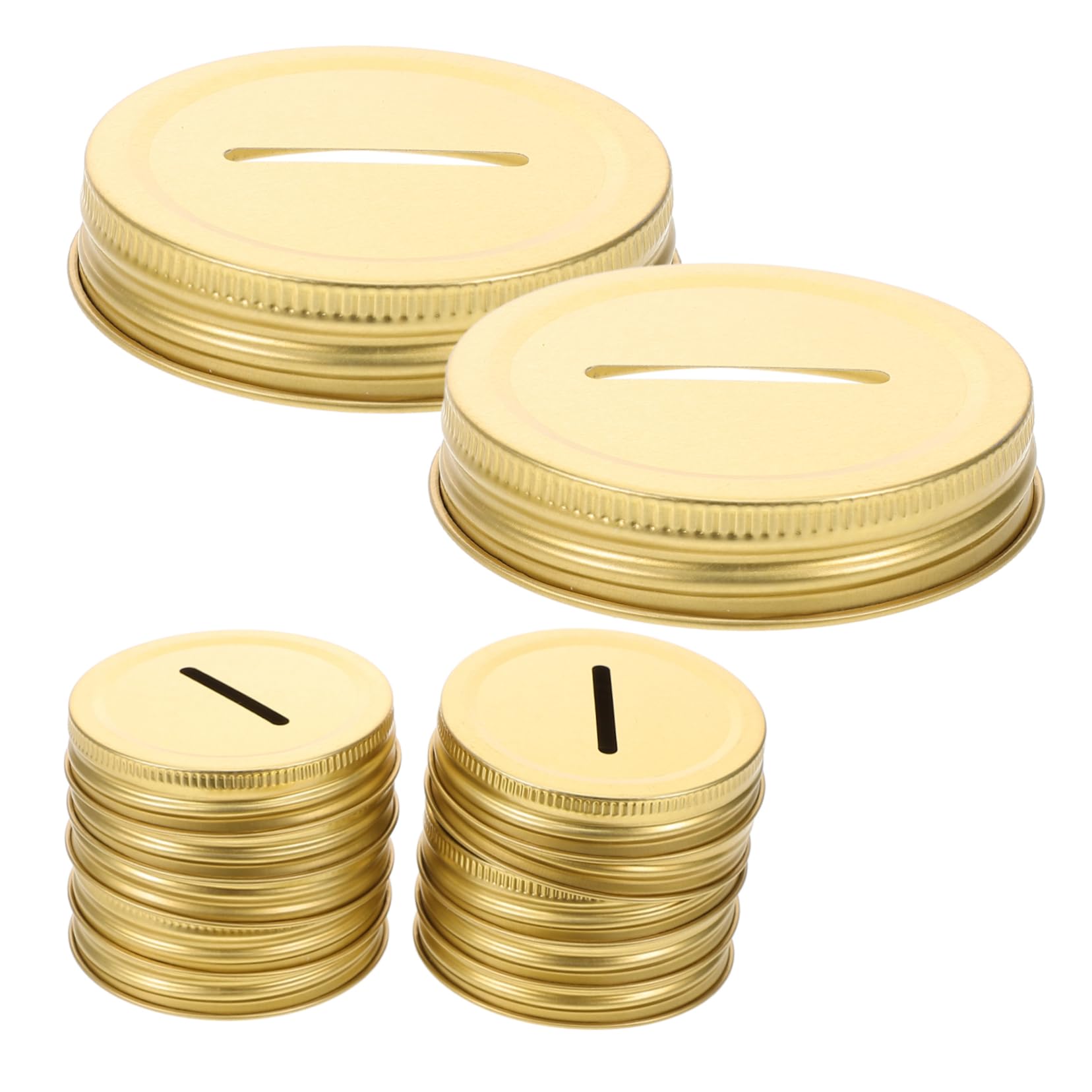 PRETYZOOM 5 Sets Ersatzdeckel Für Einmachgläser Einmachglasdeckel Einmachglasdeckel Metall-einmachglas-schlitzabdeckung Für Vorratsglas-dekoration 12 Stück * 5