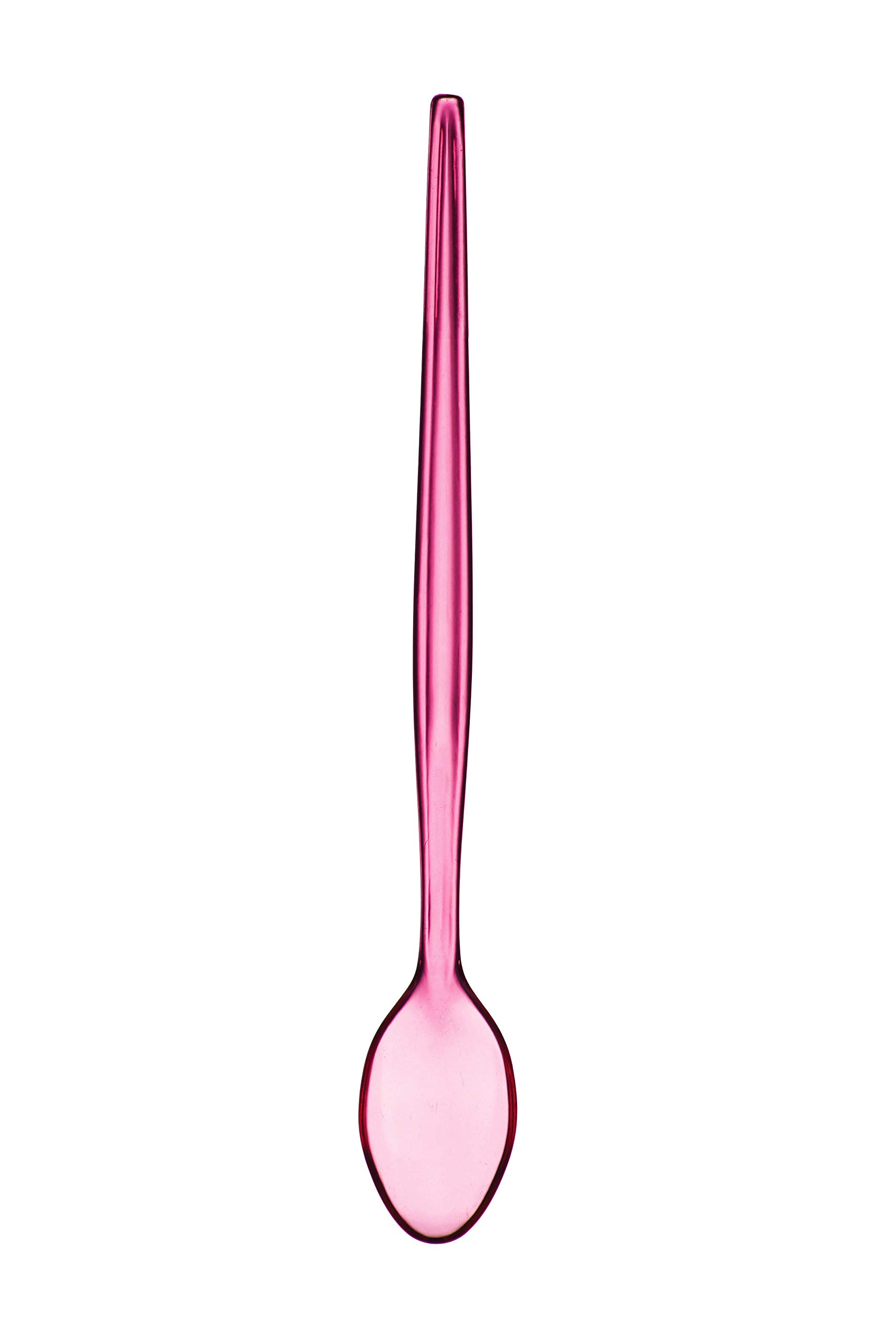 Premier Housewares Durable Set Of Six Plastic Sundae Spoons, Lightweight Sundae Spoon, Portable Dessert Spoon Set Pink