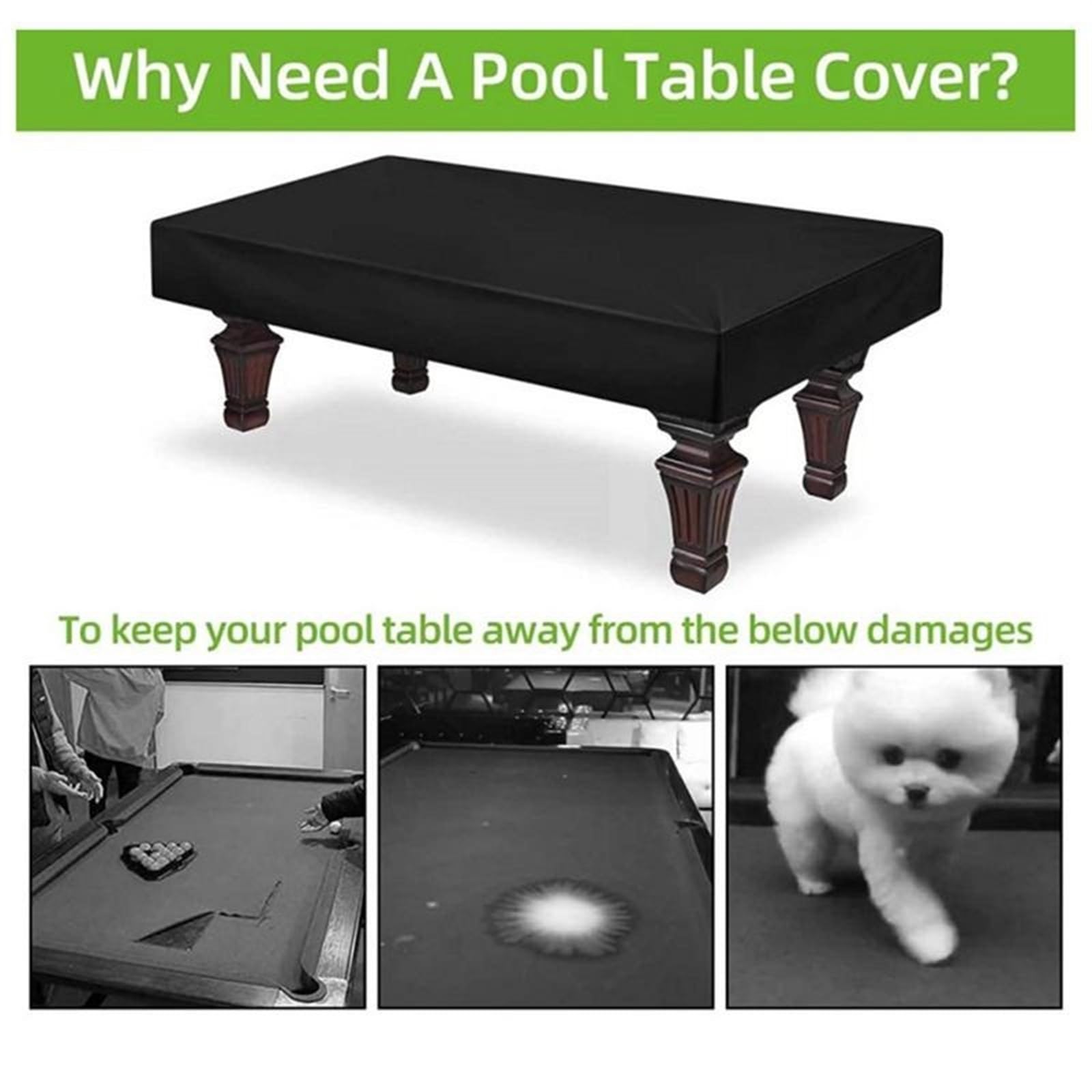 ZAMETTER Housse de table de billard/billard Oxford 210D, plus