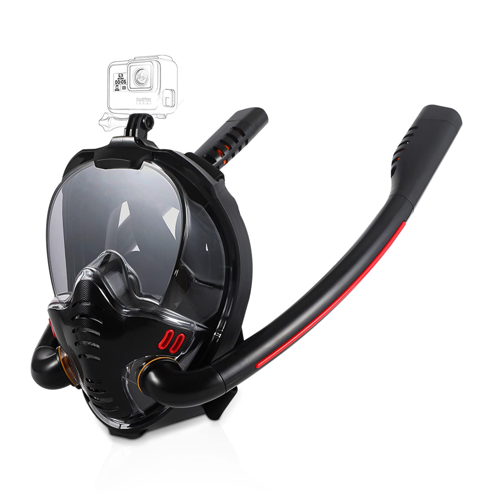 OLYSPM Snorkel Mask Full Face,Snorkel Set Adults,Double-tube breathing separation circulatory system prevents lens fogging,Soft and Comfortable,Adjustable