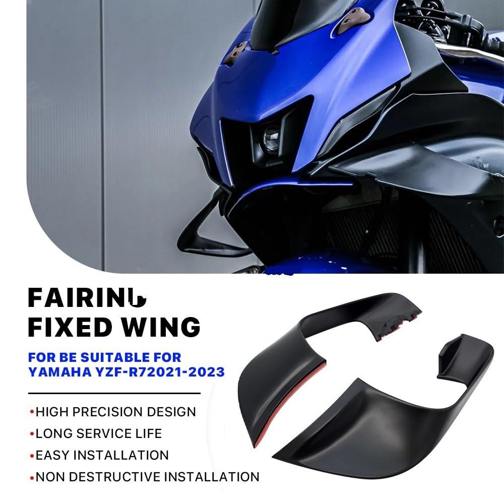 Passend für YZF-R7 YZF R7 2021-2023 Motorrad Festen Wind Flügel Aerodynamische Winglets Spoiler Carbon Verkleidung Zubehör Aerodynamisches Winglets