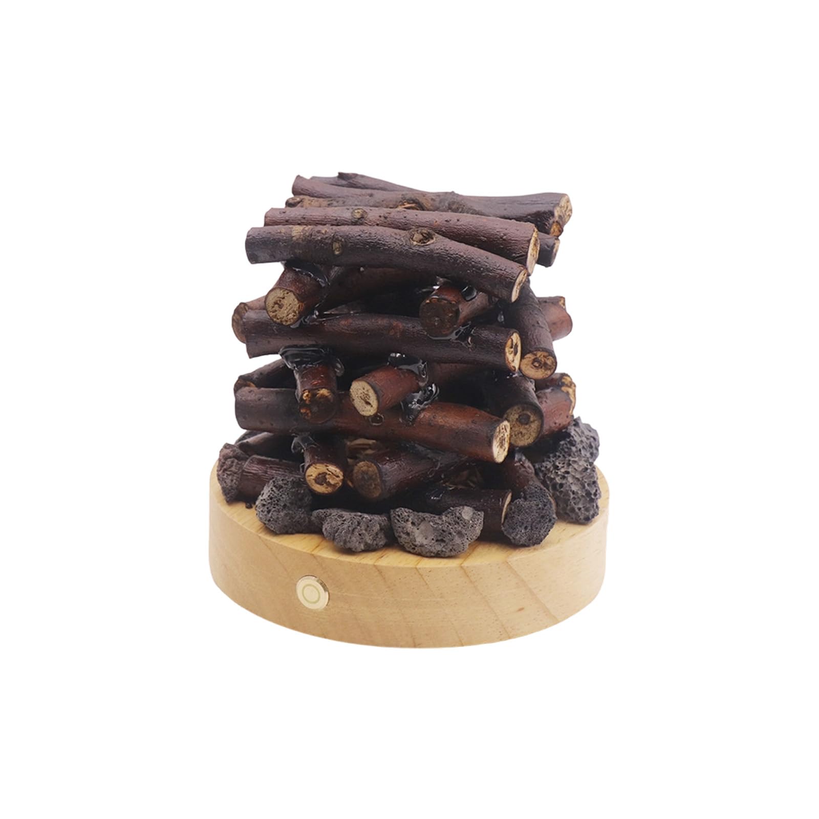 Kaeltsyn Rural LED Simulation Campfire Light Fireplaces Branches and Stones Materials with Immersive Sound Effects LED Flame Flicker