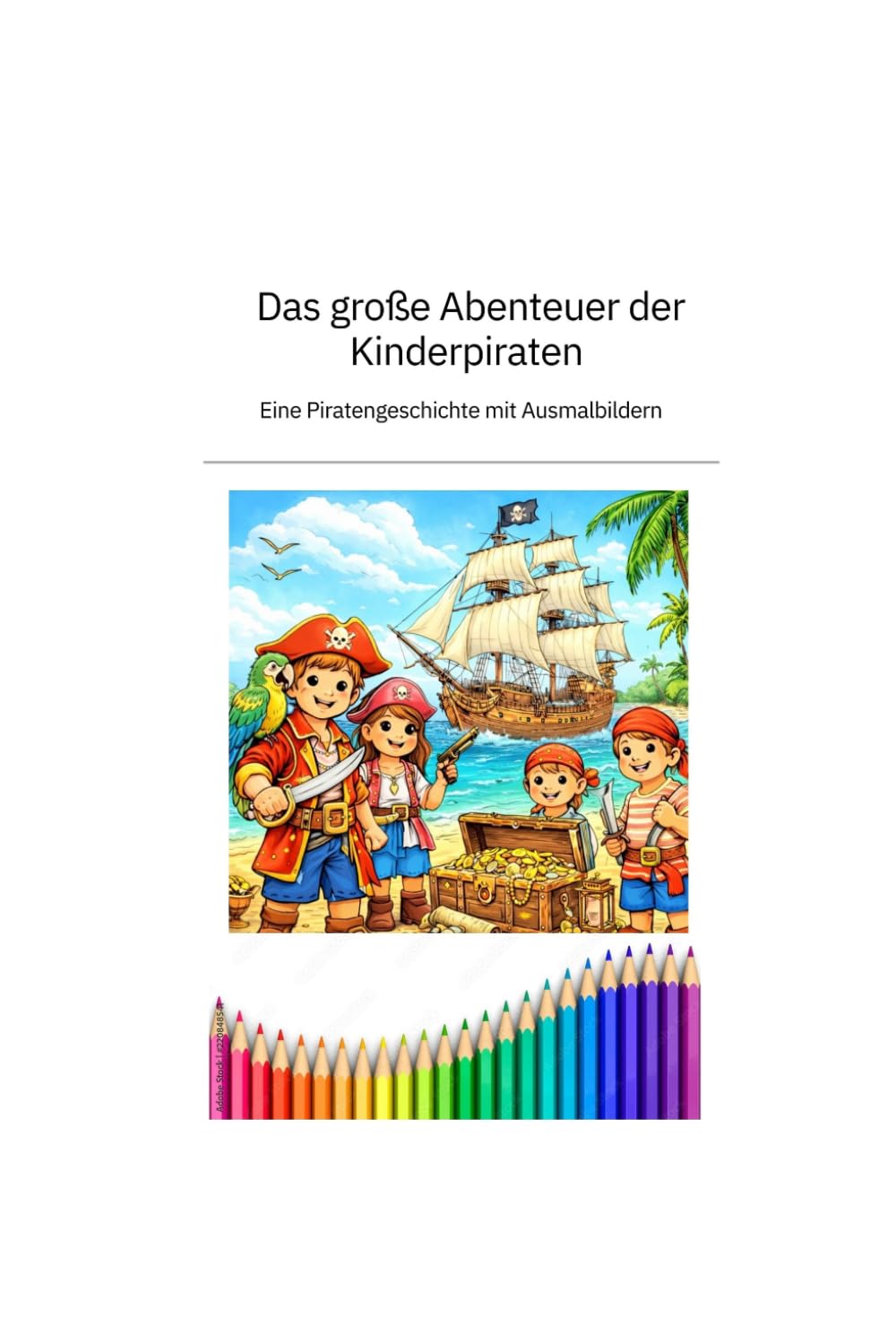 Das große Abenteuer von Kinderpiraten: Eine Piratengeschichte mit Ausmalbildern